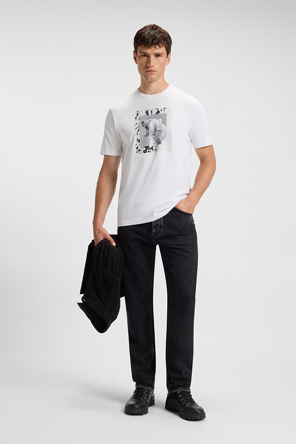 ΑΝΔΡΙΚΗ ΜΠΛΟΥΖΑ BOSS - 100 ΛΕΥΚΟ